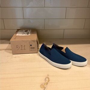 Blue Slip-On Rothy’s Canvas Shoes
